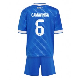 Real Madrid Eduardo Camavinga #6 Tredje skjorte til barn 2025-26 Kortermet (+ korte bukser)